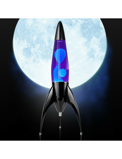 Lampe à lave fusée Telstar Rocket noire