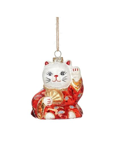 SASS & BELL  Boule de Noël Chat Porte Bonheur