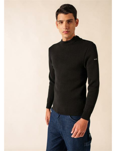Pull marin uni Matelot Coupe ajustée 100% laine SAINT JAMES