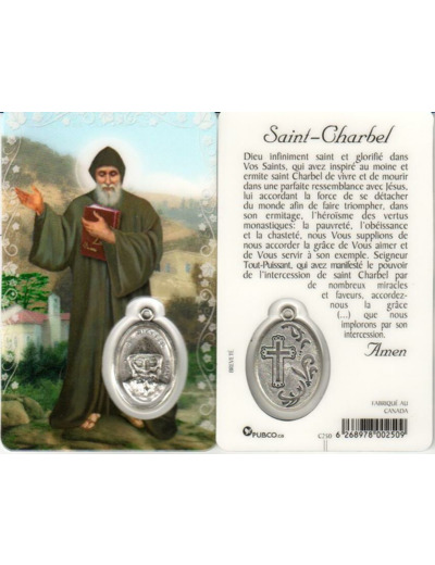 Carte-prière avec insertion ST CHARBEL