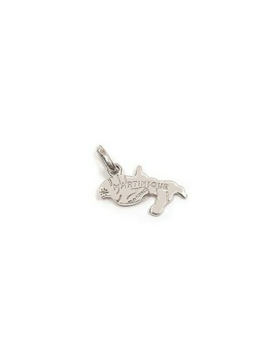 Pendentif en Argent 925 - CARTE MARTINIQUE 20mm