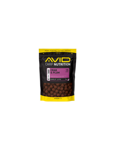 boilies crab et plum avid carp