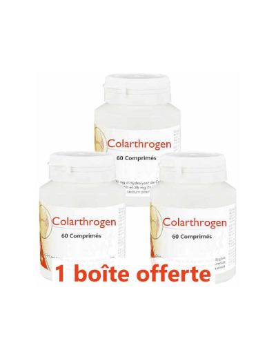 Lot de 3 Colarthrogen Collagène marin Acide hyaluronique 3x60 comprimés