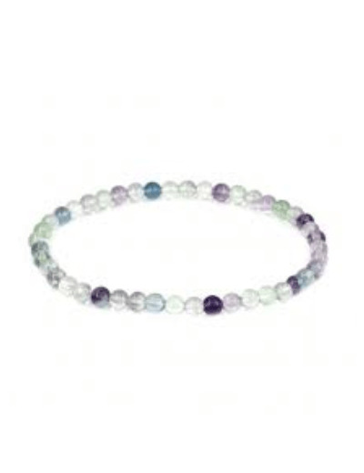 Bracelet en fluorite/fluorine multicolore 4 mm