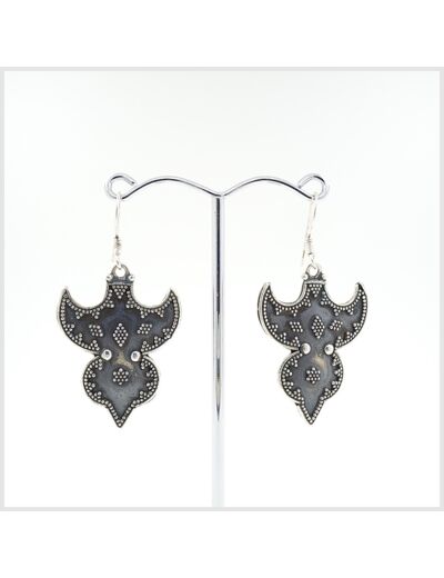 Boucles d'oreilles Ethniques en argent massif