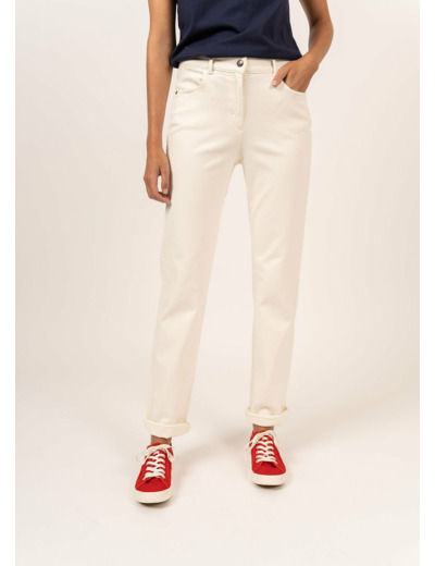 Pantalon droit Patricia été Taille élastiquée en coton stretch