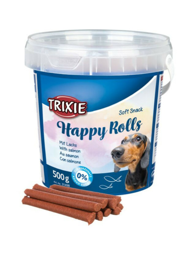 TRIXIE, Soft Snack Rolls au saumon - 500g