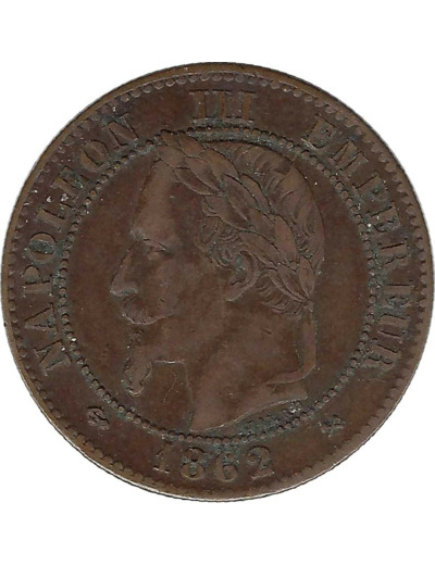 FRANCE 2 CENTIMES NAPOLEON III 1862 K (Bordeaux) TTB