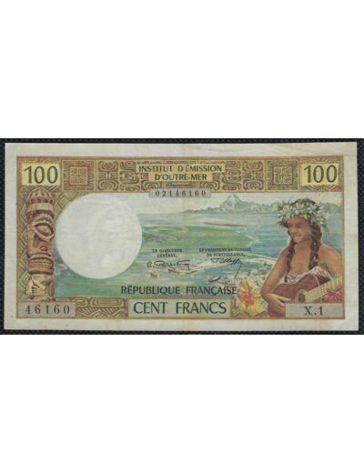 NOUVELLE CALEDONIE NOUMEA 100 FRANCS NON DATE (1973) SERIE X.1 TTB