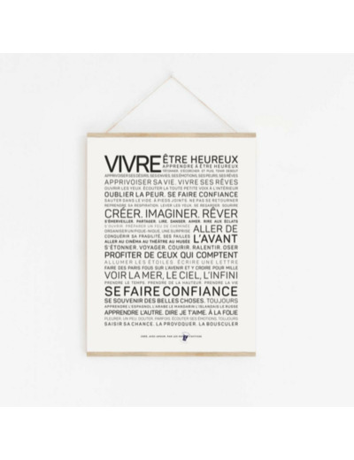 Affiche A4  Vivre - les mots à l’affiche