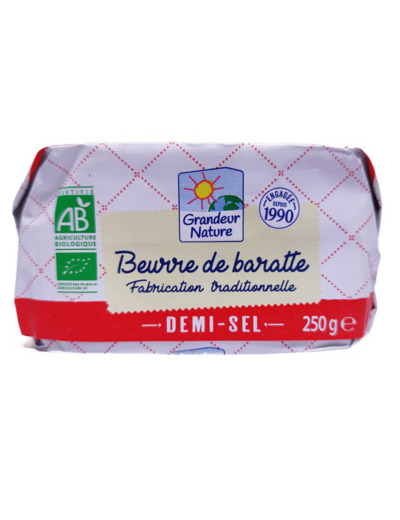 Beurre de Baratte 1/2 Sel Bio 250g