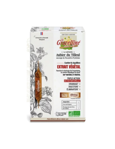Aubier de tilleul 20 ampoules de 15 ml