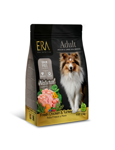 ERA Grain-Free, Poulet & Dinde pour chiens adultes (moyenne & grande race) - 10KG