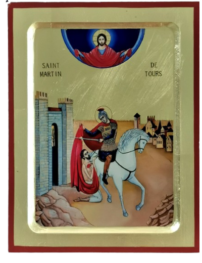 Icône dorée incurvée 18*23cm - BASILIQUE SAINT MARTIN de TOURS