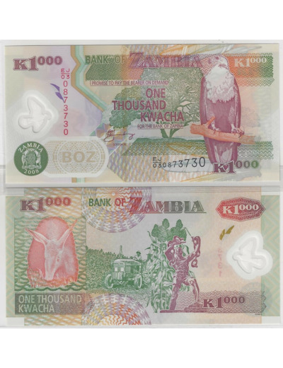 ZAMBIE 1000  KWACHA 2008 NEUF