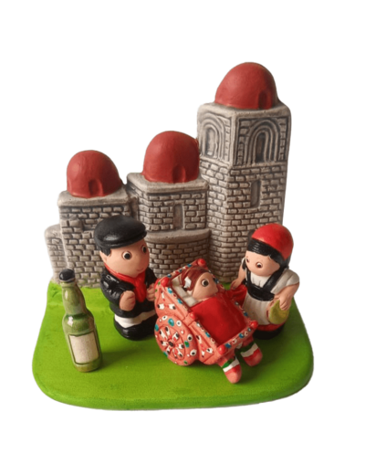 CRECHE en céramique BLOC 8x7cm- SICILE
