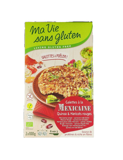 Galette à la Mexicaine Quinoa Haricots Rouges Bio 2x100g