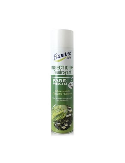 Pare insectes Insecticide foudroyant citronnelle/géranium 400ml