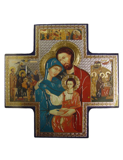 Croix Icône 15x15cm - Ste Famille