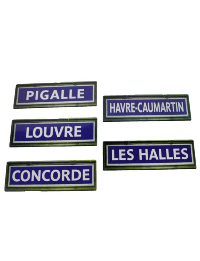 Lot 5 mini plaques métro 1