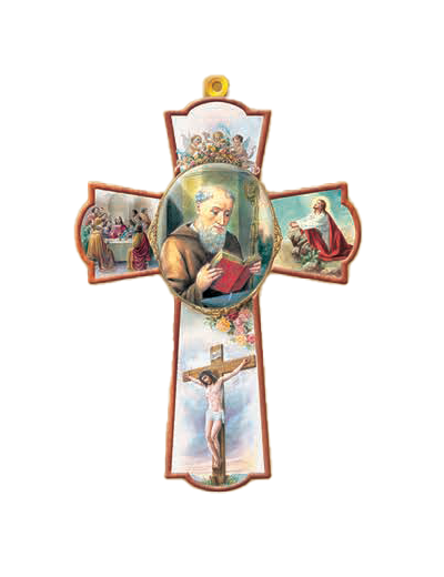 Croix en Bois 10x15cm - ST Benoît
