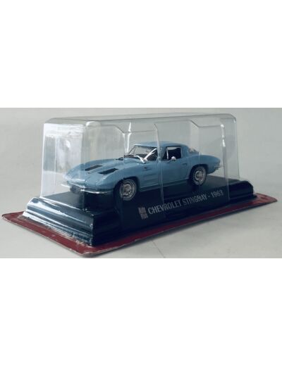 CHEVROLET CORVETTE STINGRAY 1963 BLEU CLAIR 1/43 BOITE D'ORIGINE