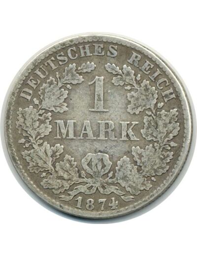 ALLEMAGNE 1 MARK 1874 D TB+ (W14)