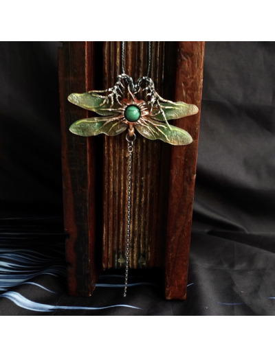 Pendentif "La dame de la source" et sa Malachite