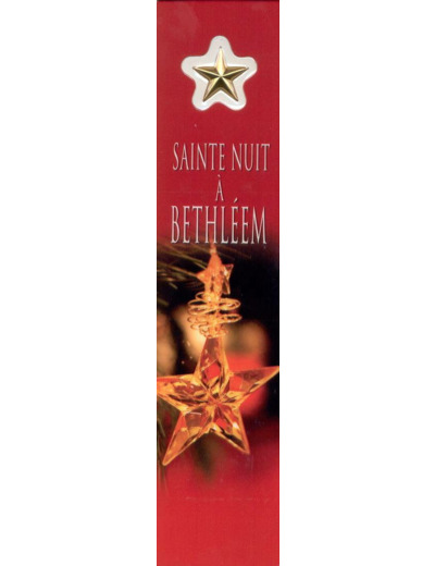 Signet plastifié avec médaille sous sachet- NUIT à BETHLEEM