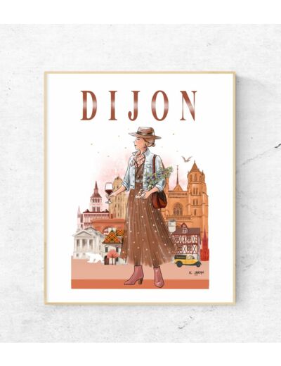 Dijon - affiche, carte postale