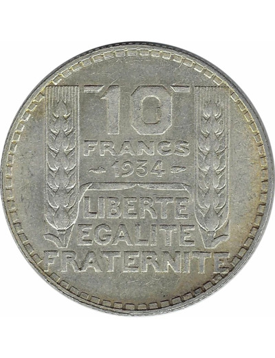 FRANCE 10 FRANCS TURIN 1934 TTB+