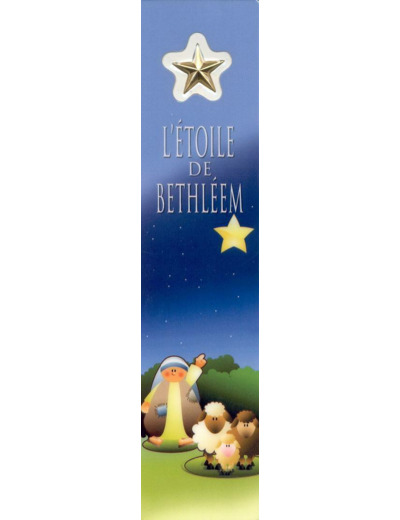 Signet plastifié avec médaille sous sachet- ETOILE de BETHLEEM