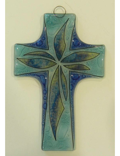 Croix en verre 8x12cm- CROIX STYLISEE