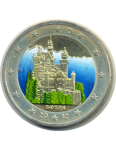 ALLEMAGNE 2012 2 EURO COLORISEE COMMEMORATIVE BAYERN SUP