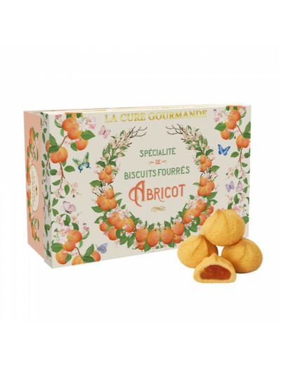 COFFRET CARTON BISCUITS FOURRES ABRICOT