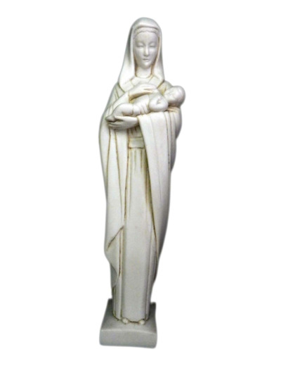 Vierge à l'enfant résine- 20cm TON IVOIRE