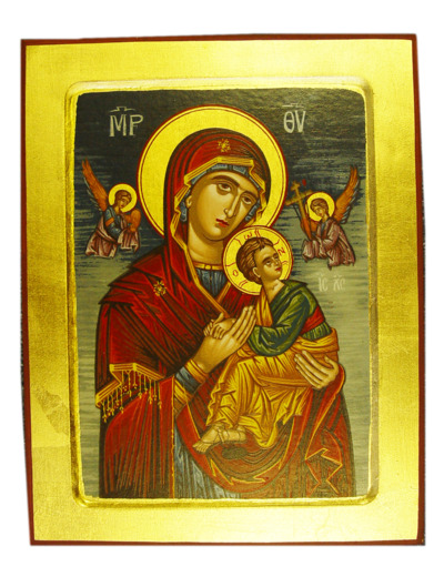 Icône dorée incurvée 24*30cm - NOTRE DAME DU PERPETUEL SECOURS