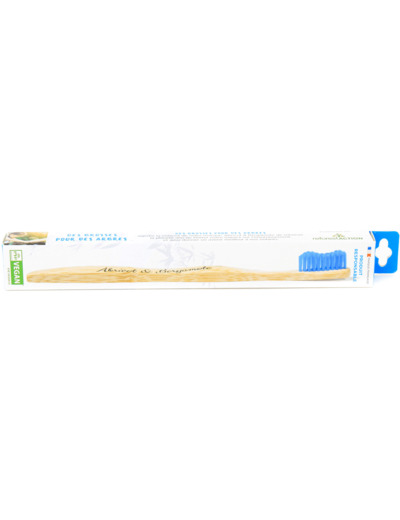 Brosse à Dents Bleue en Bambou Vegan