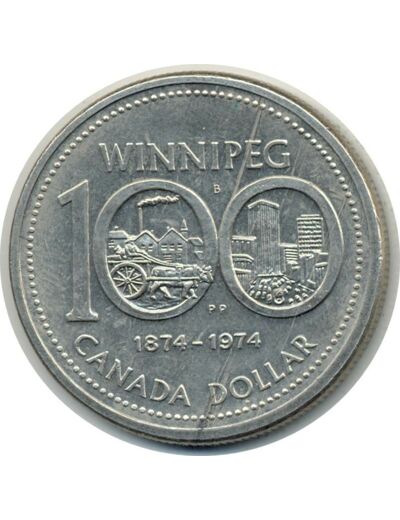 CANADA 1 DOLLAR 1974 CENTENAIRE 1874-1974 TTB+ (W88)