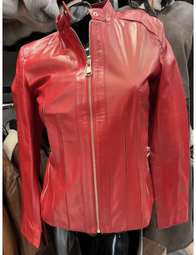 MA7352 Blouson femme cuir  rouge