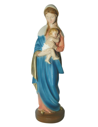 Vierge renaissance 16cm résine couleur