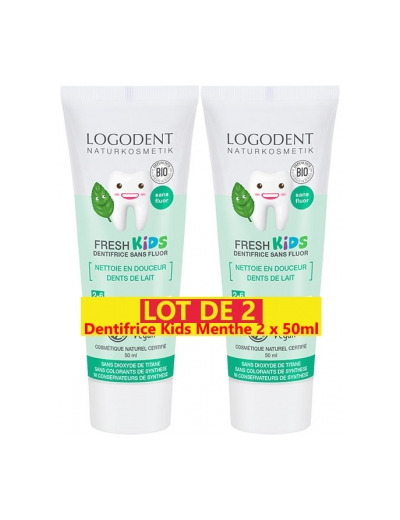 Lot de 2 Dentifrice Kids Menthe douce 2 x 50ml