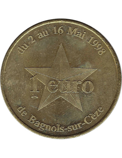 EURO TEMPORAIRE 1 EURO DE BAGNOLS-SUR-CEZE 1998 UNC