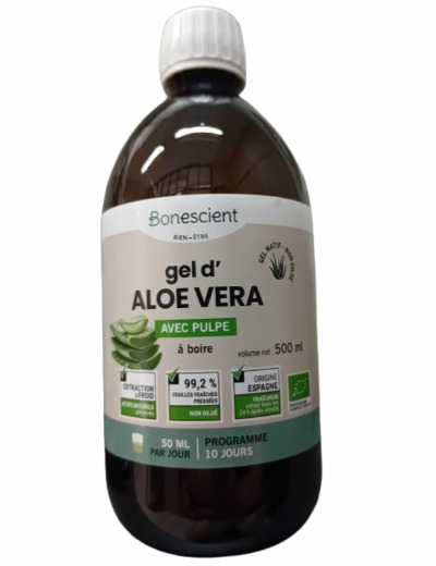 Gel d'Aloé Vera Bio à Boire 500ml – Bonescient