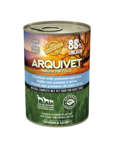 Poulet aux pommes de terre et riz, pour Senior/Light - 400g