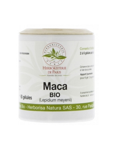 Maca Racine Bio 500mg 60 gélules