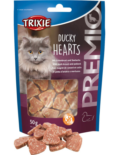 TRIXIE Premio, Hearts au canard - 50g