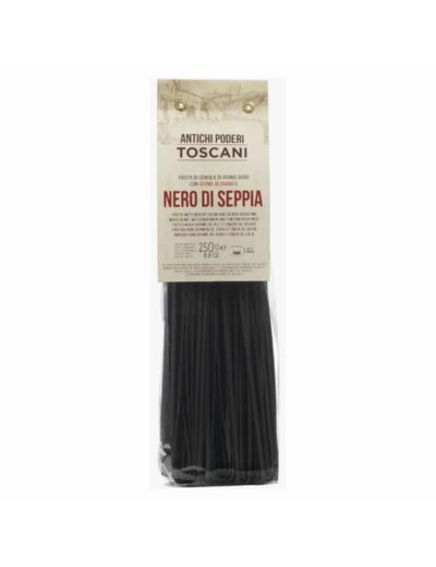 Pâtes au germe de blé à l'encre de seiche Linguine 250g