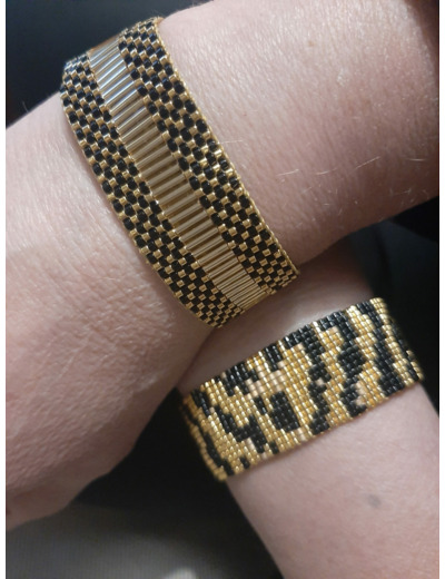 BRACELET ZÉBRA GOLDEN BLACK