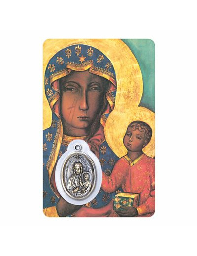 Carte-prière avec insertion NOTRE DAME DE CZESTOCHOWA-anglais